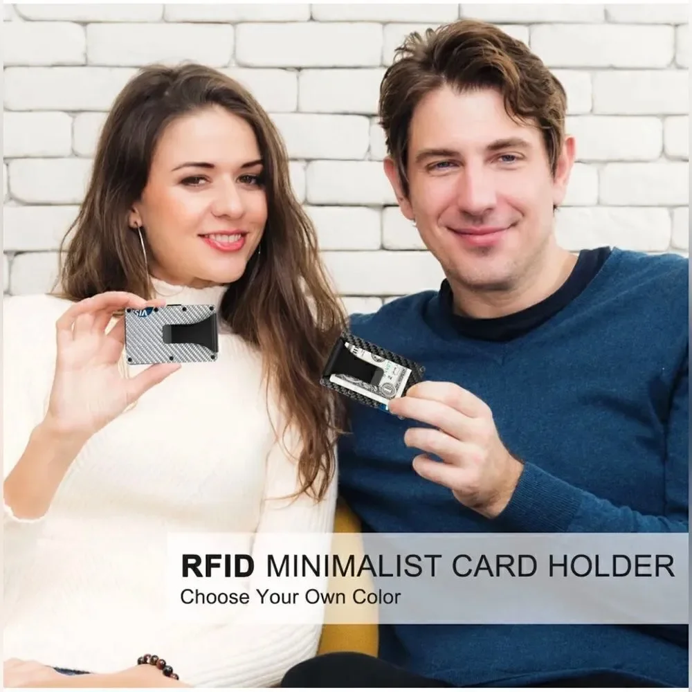 Men RFID Blocking Slim Money Clip Wallet Credit Card ID Holder Thin Minimalist
